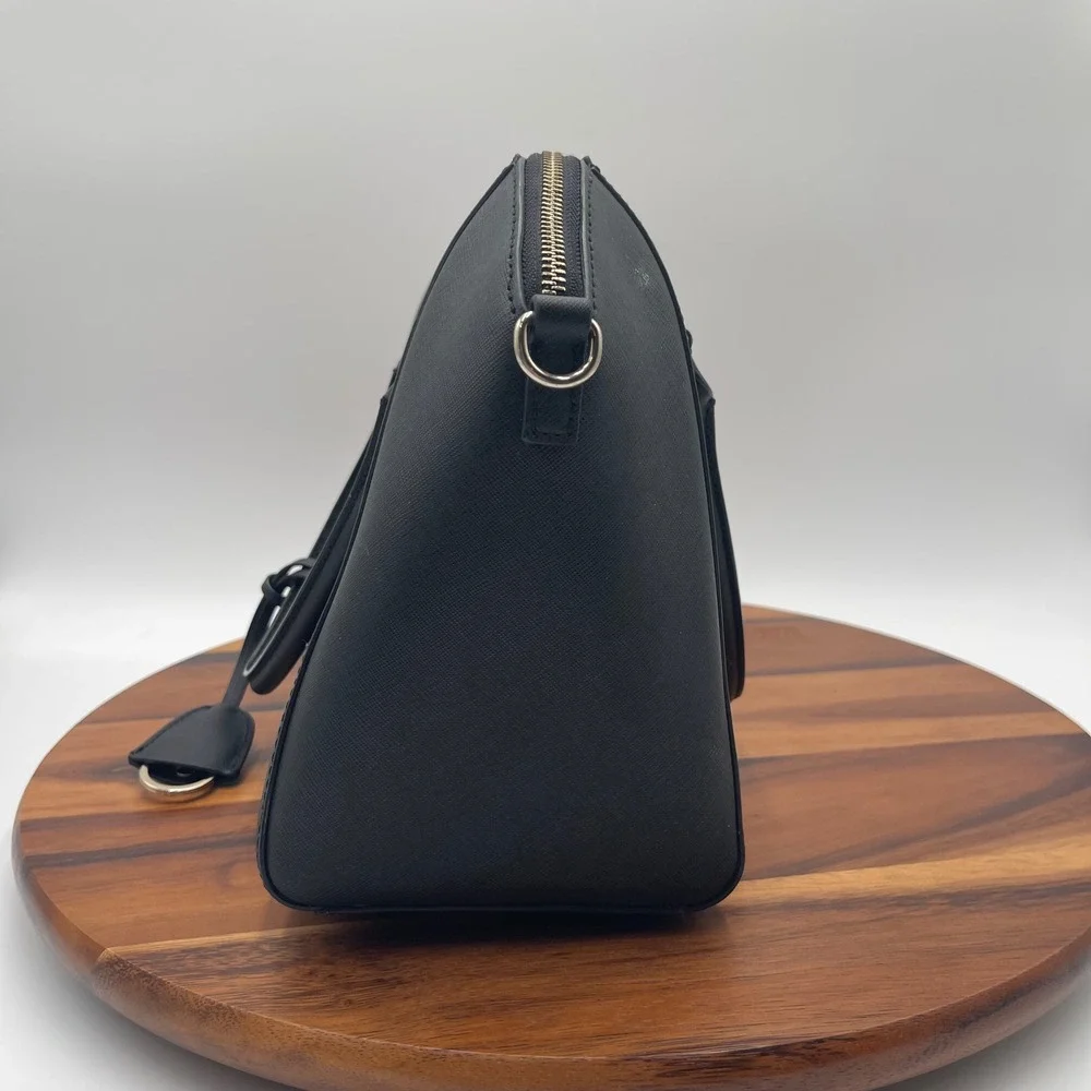 Kate Spade‎ Black Leather Satchel Handbag Purse With Crossbody Strap